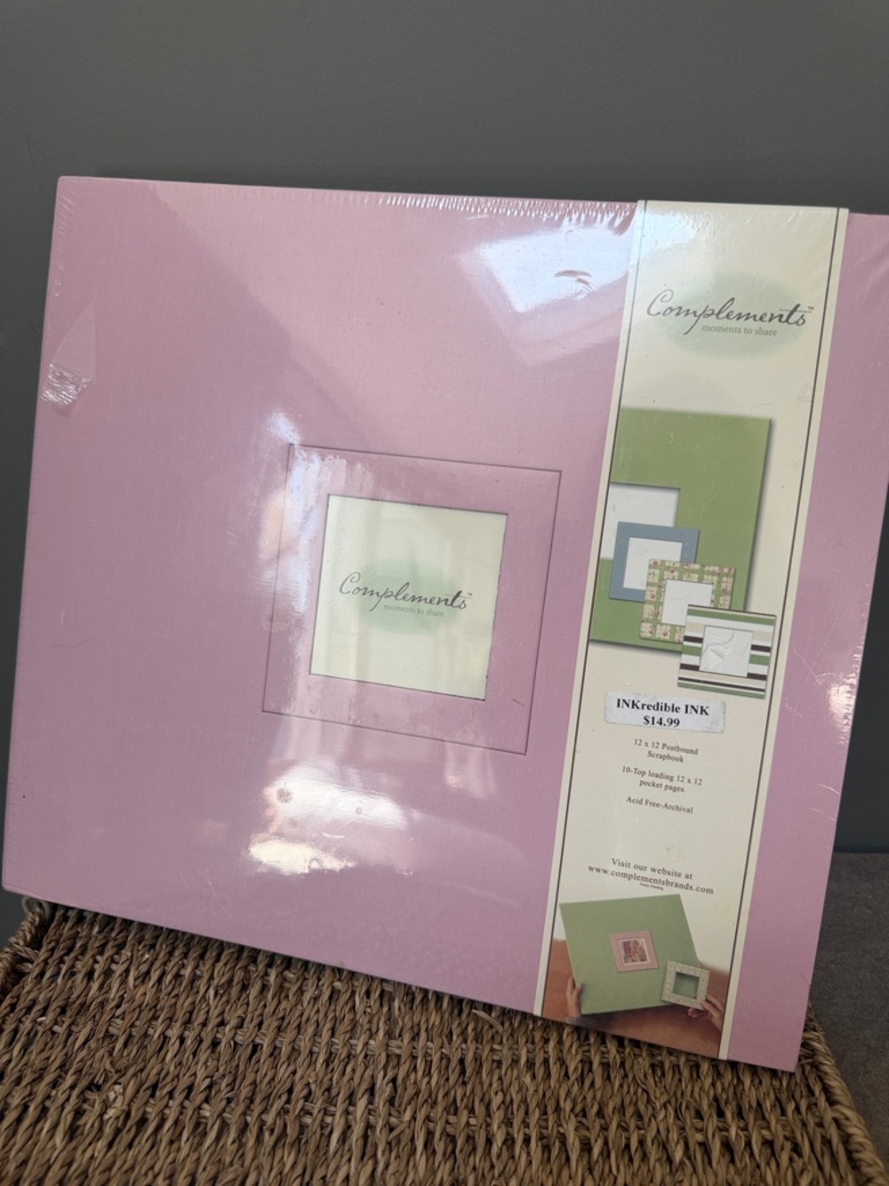 Complements Pink Photo Album / Scrapbook, NEW, Never Opened/Used. In Plastic